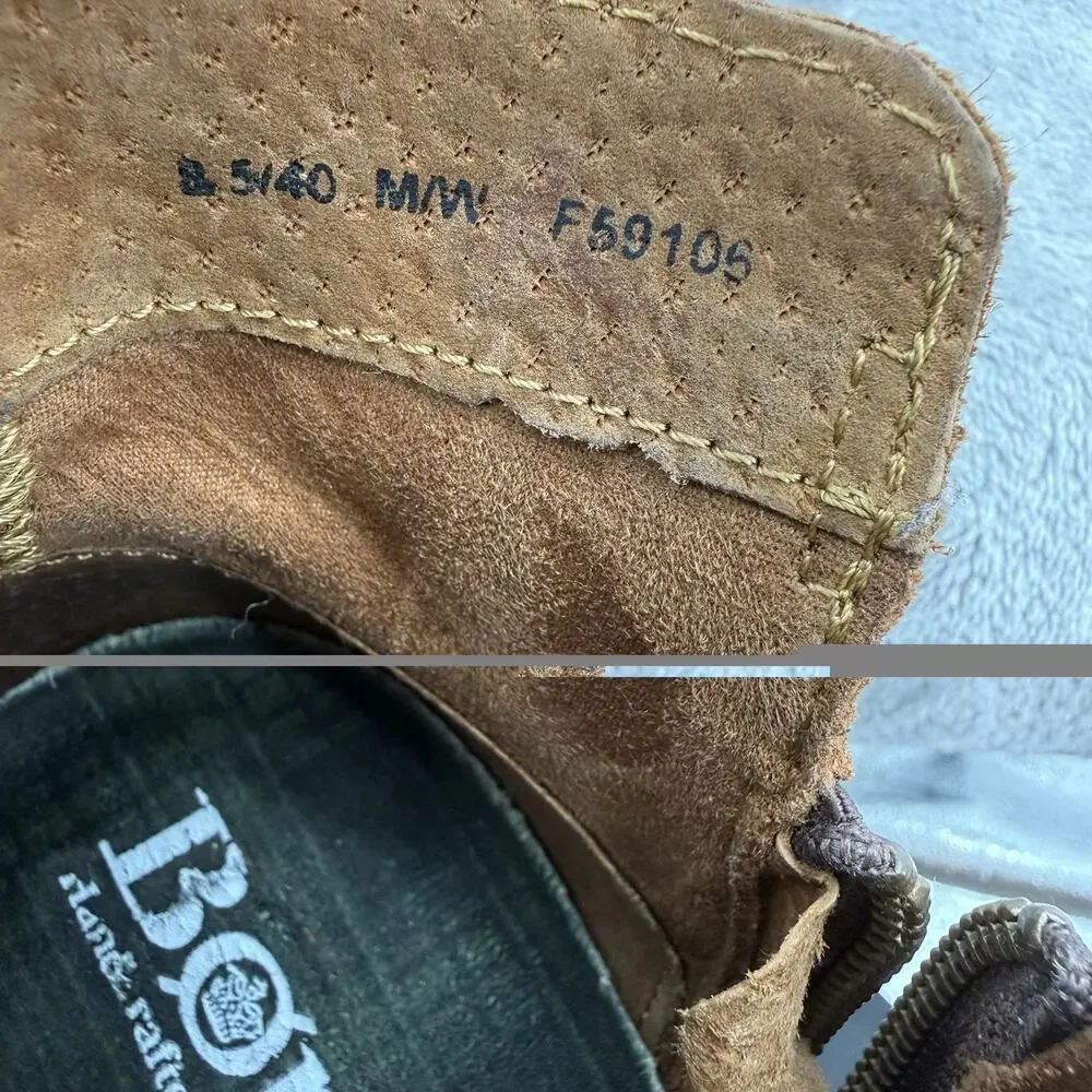 Born Tarkiln Boots Womens 8.5 Brown Distressed Ankle Boot Leather Zip - Picture 10 of 12